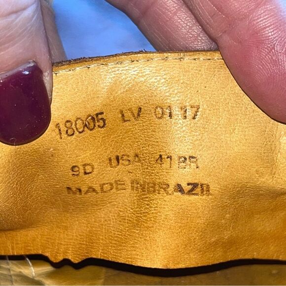 Sandro Moscoloni Camel Brown Leather Loafers 9 D 41 - Picture 7 of 8